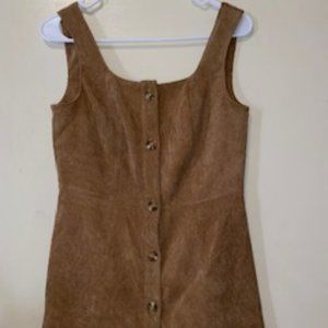 Medium 'CaliBlue' Brown Corduroy Mini Dress